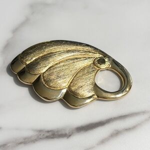 Vintage Gay Boyer 1985 Eagle Bird Gd Tone Large 5” Belt Buckle New